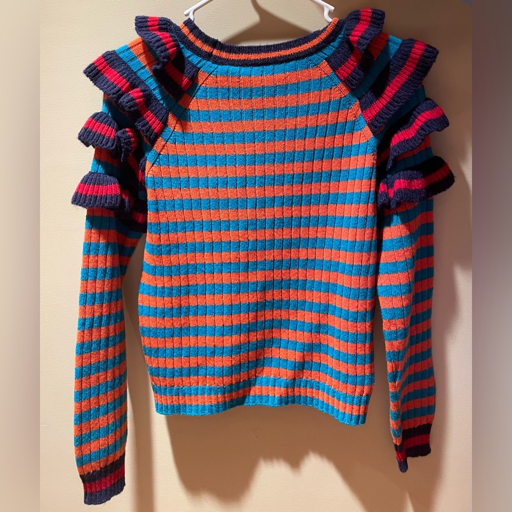 Gucci Striped Sweater with Ruffles